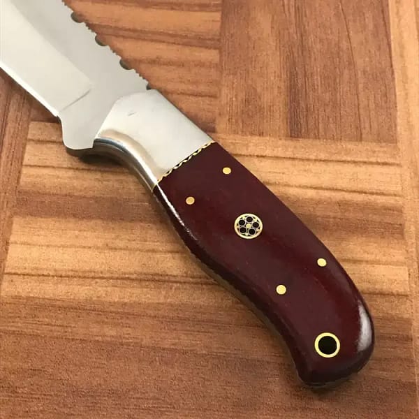 Custom D2 Steel Blade Skinner Knife with Micarta Handle 3