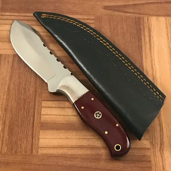 Custom D2 Steel Blade Skinner Knife with Micarta Handle